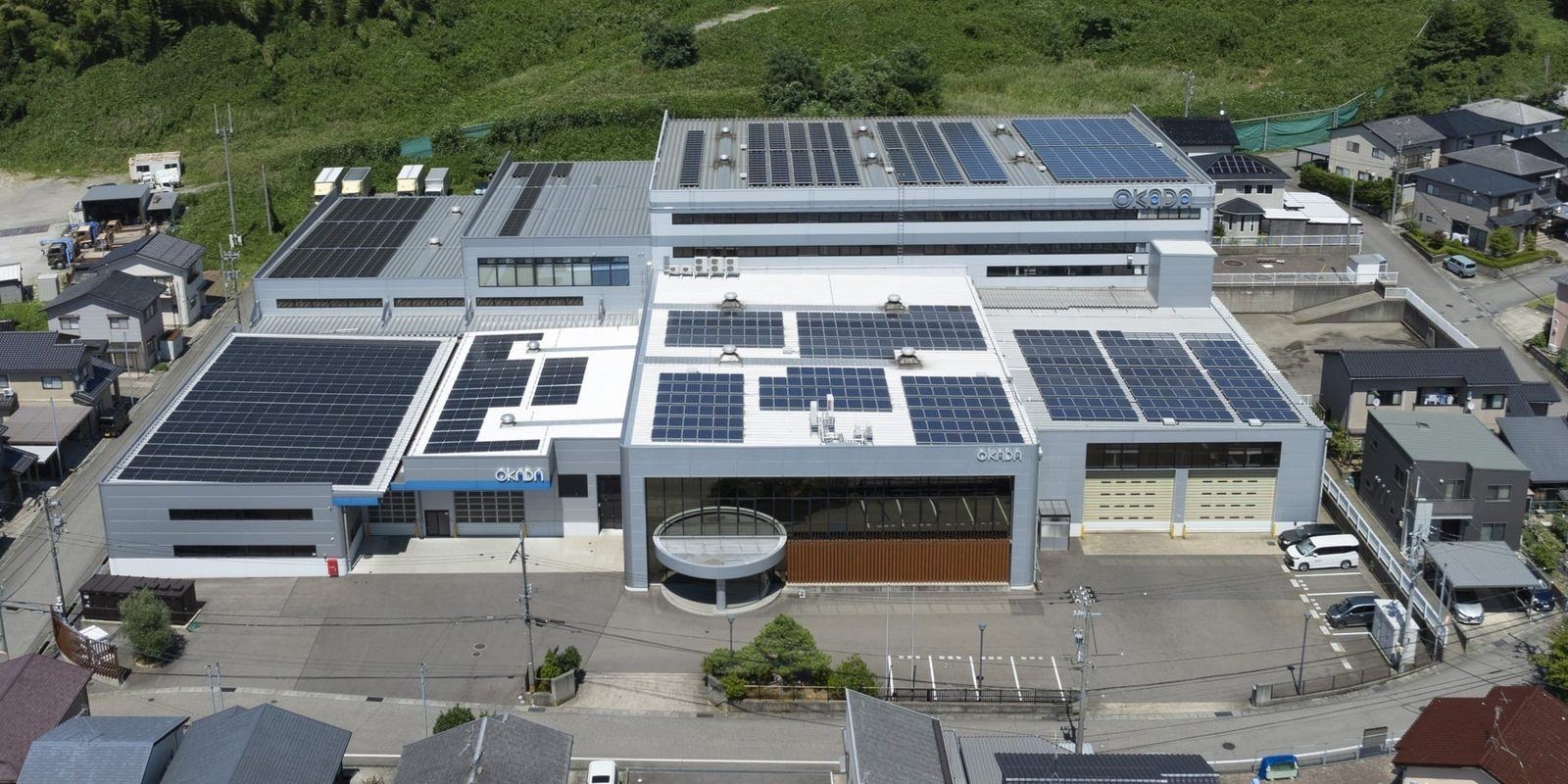 津幡工場の空撮写真